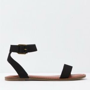 Aldo Black Ankle Strap Sandals